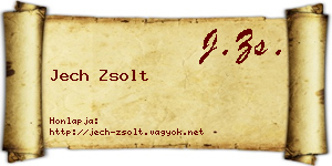 Jech Zsolt névjegykártya